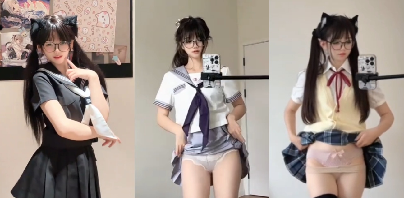 抖音高颜值网红 芙仔很宅 不雅私拍曝光 清纯萝莉跳舞掀裙露底裤脱丝袜 双腿大开私部对镜超反差 - 一起草